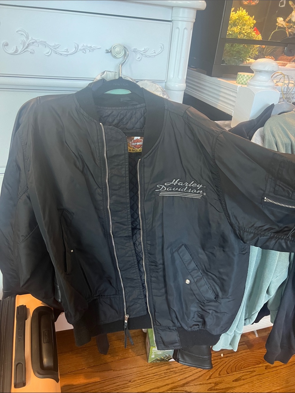 Harley-Davidson Black Quilted Bomber Jacket